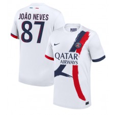 Paris Saint-Germain Joao Neves #87 Bortedrakt 2024-25 Kortermet